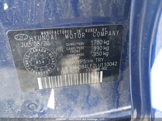 Hyundai mpi nu 2020 KMHD84LF2LU110042 Image 9
