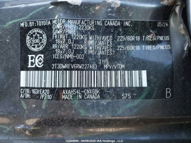 2T3DWRFV6RW227483 Toyota Rav4 Limited