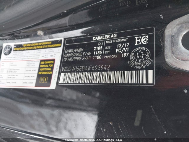WDDWJ6EB6JF693942 Mercedes-Benz C 43 4mati Amg