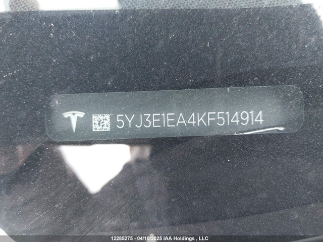5YJ3E1EA4KF514914 Tesla MODEL 3