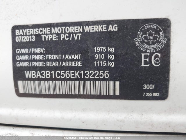 BMW 320i 2014 WBA3B1C56EK132256 Image 9