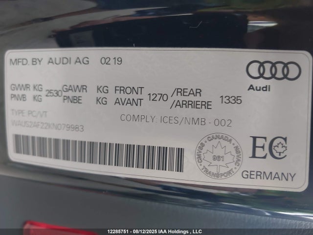 Audi A7 2019 WAUS2AF22KN079983 Image 9