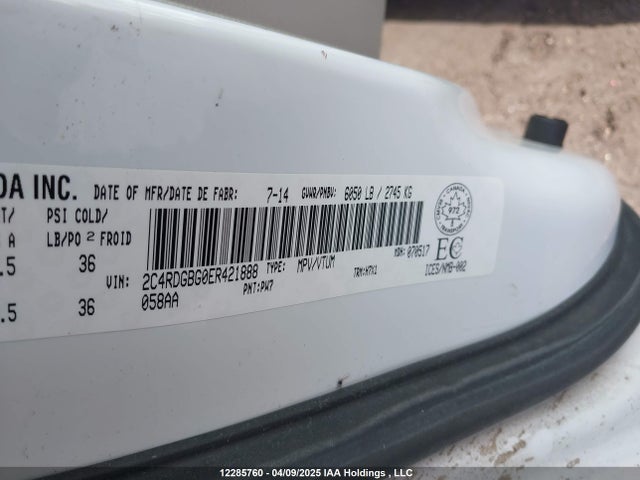 2C4RDGBG0ER421888 Dodge Grand Caravan