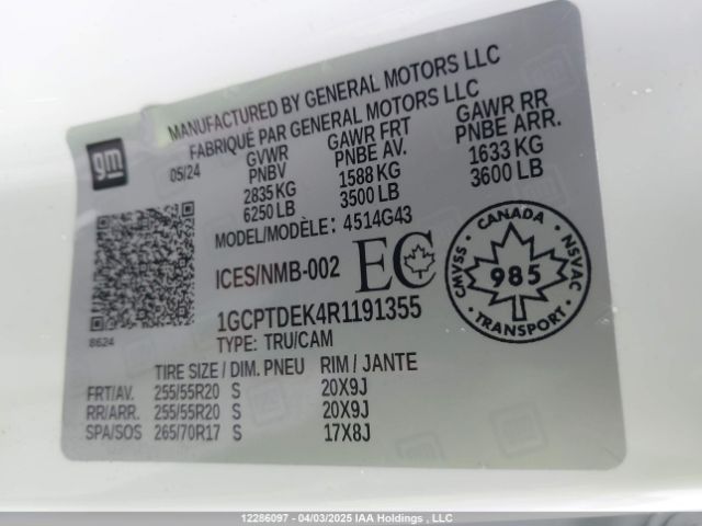 1GCPTDEK4R1191355 Chevrolet l3b