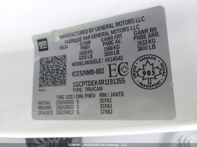 1GCPTDEK4R1191355 Chevrolet l3b