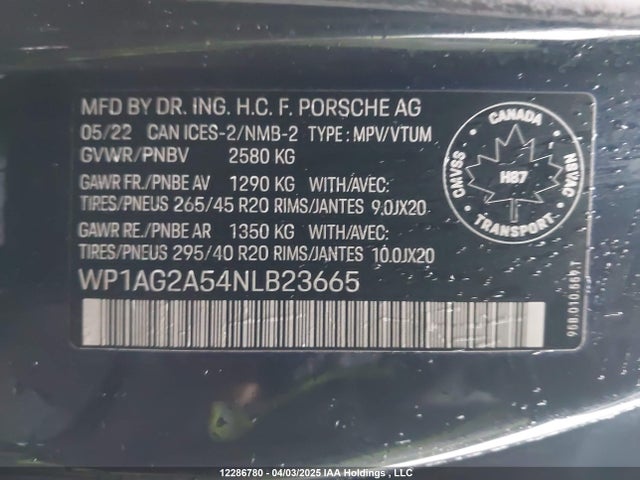 Porsche Macan 2022 WP1AG2A54NLB23665 Image 18