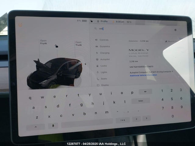 7SAYGDEE8SF274970 Tesla Model Y