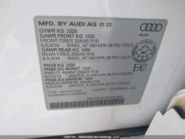 WA1FECF33P1091651 Audi 45 tfsi