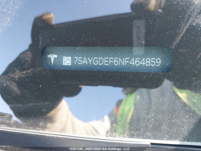 7SAYGDEF6NF464859 Tesla Model Y