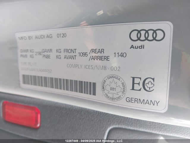 Audi 2020 2020 WAUFNAF41LA044452 Image 9