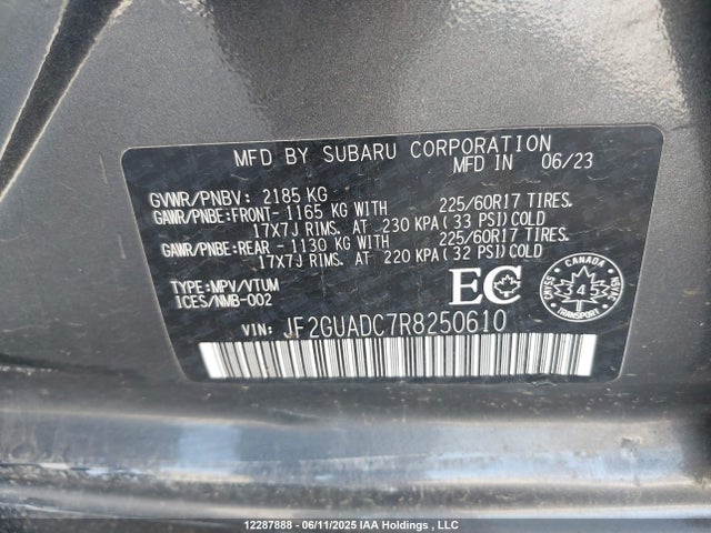 JF2GUADC7R8250610 Subaru Crosstrek Premium