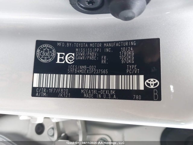 Toyota m20a-fks 2025 5YFB4MDEXSP237565 Image 19