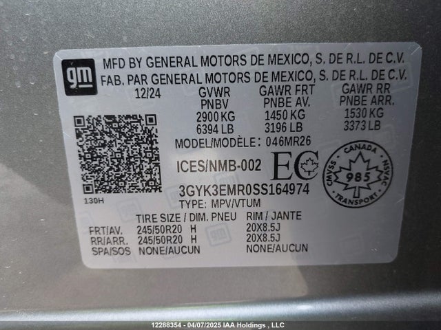 3GYK3EMR0SS164974 Cadillac X0c+ec3