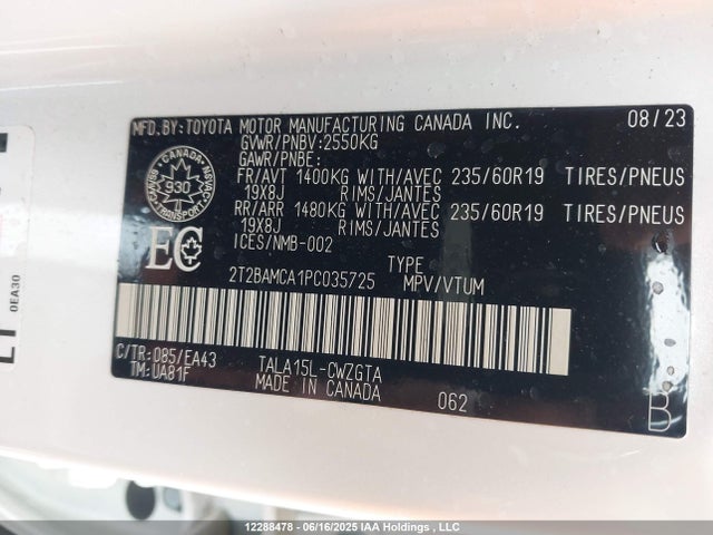 Lexus t24a-fts 2023 2T2BAMCA1PC035725 Image 19