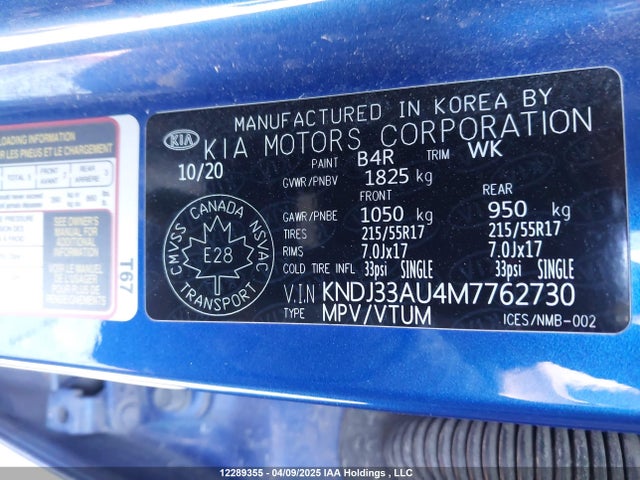 KIA mpi nu 2021 KNDJ33AU4M7762730 Image 9