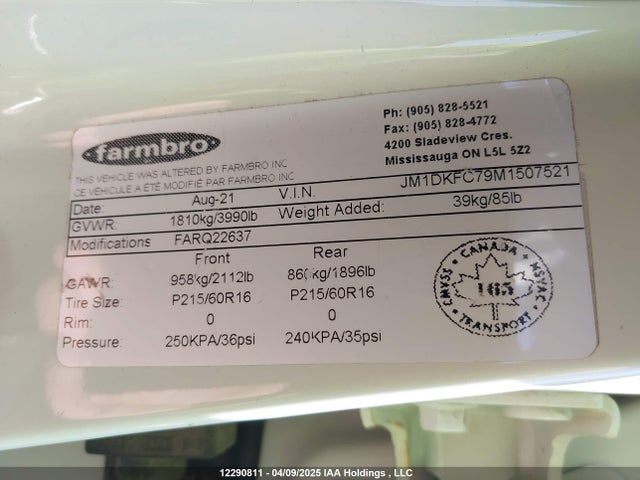 JM1DKFC79M1507521 Mazda Cx-3 Touring