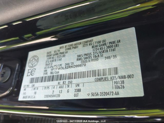 1FTFW3L52RKD99870 Ford F-150 Xlt