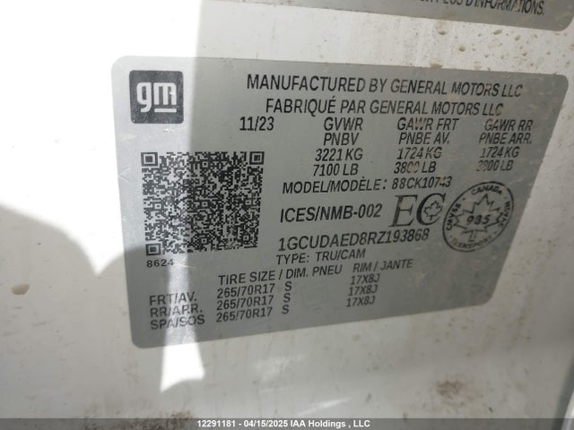1GCUDAED8RZ193868 Chevrolet l84