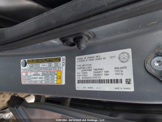 2HKRW2H27JH107123 Honda k24w9/k24v9