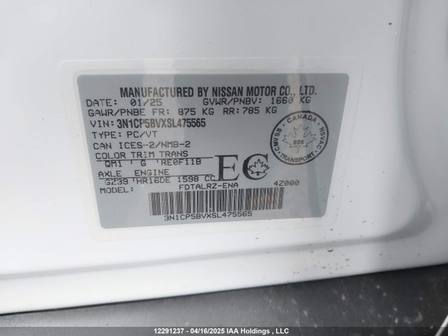 3N1CP5BVXSL475565 Nissan kicks play