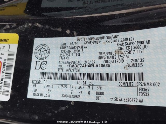 1FMDE7AH4RLA10635 Ford ecoboost