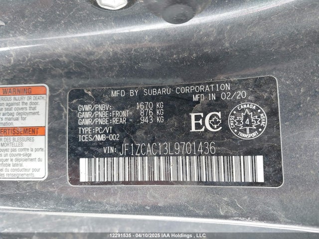 Subaru na 2020 JF1ZCAC13L9701436 Image 9