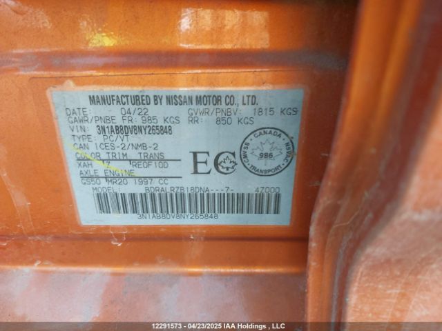 3N1AB8DV8NY265848 Nissan 2022
