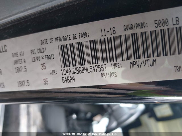 1C4AJWBG8HL547557 Jeep 2017