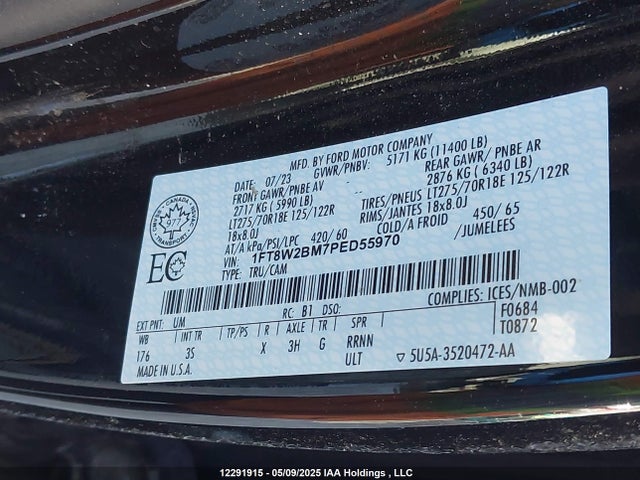 1FT8W2BM7PED55970 Ford 2023