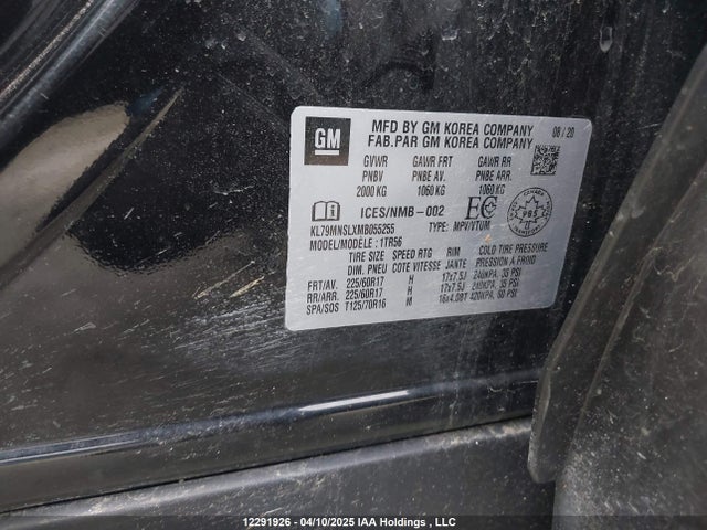 KL79MNSLXMB055255 Chevrolet Trailblazer Ls