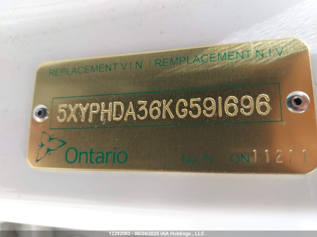 5XYPHDA36KG591696 KIA gdi theta-ii