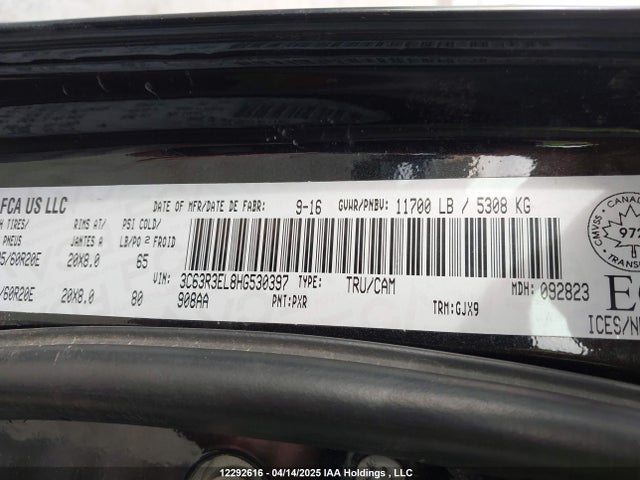 3C63R3EL8HG530397 RAM 3500