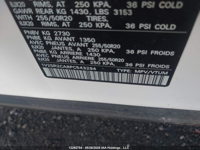 Volkswagen 3.6 fsi 2023 1V2SR2CA8PC543294 Image 9