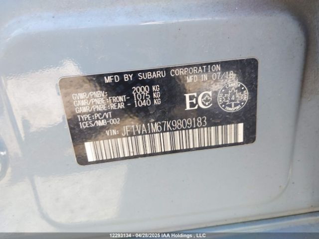 JF1VA1M67K9809183 Subaru WRX