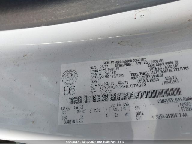 1FT7W2BT6HED74322 Ford F-250 Lariat