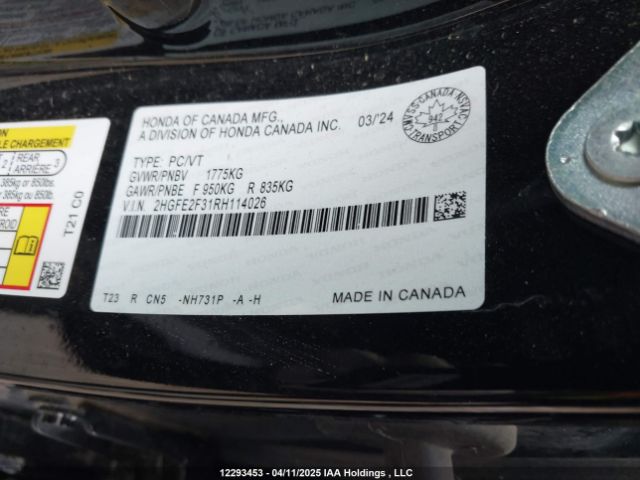 2HGFE2F31RH114026 Honda k20c2