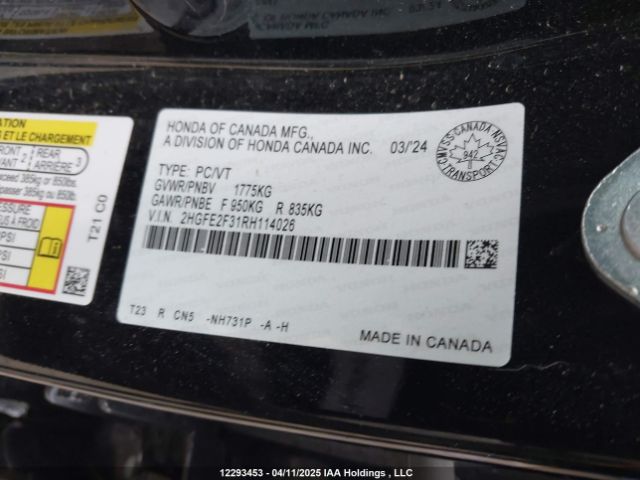 2HGFE2F31RH114026 Honda k20c2