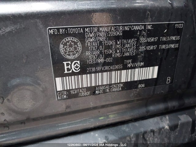 Toyota RAV4 LE 2024 2T3B1RFV3RC403655 Image 9
