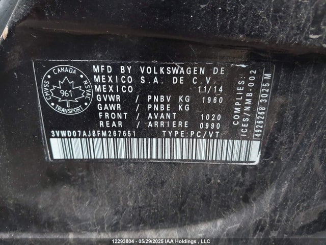3VWD07AJ8FM267651 Volkswagen 1.8t