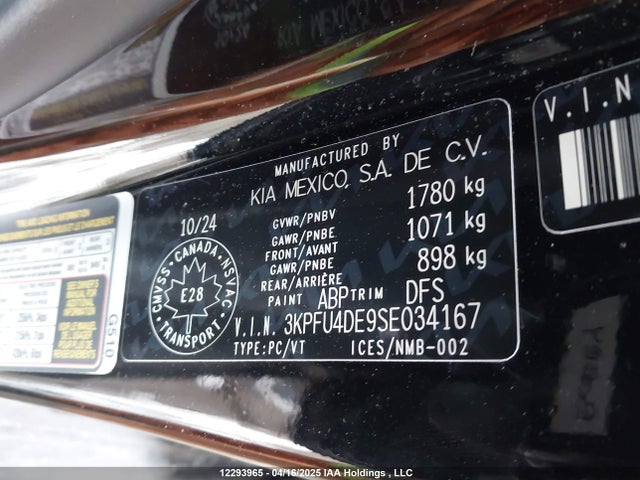 Продаж на аукціоні авто 2025 Kia K4 Ex, vin: 3KPFU4DE9SE034167, номер лоту: 12293965
