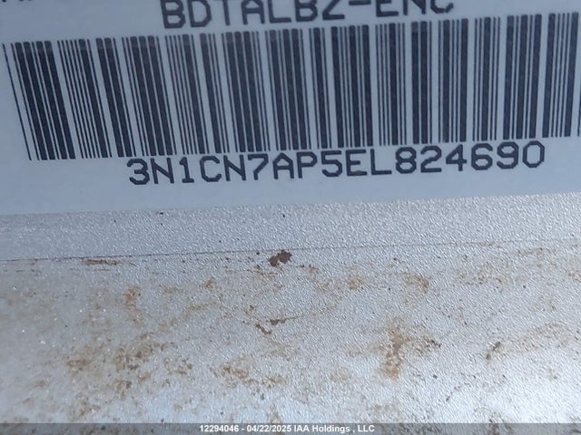 Aukcja sprzedaży 2014 Nissan Versa S/s Plus/sv/sl, vin: 3N1CN7AP5EL824690, numer aukcji: 12294046