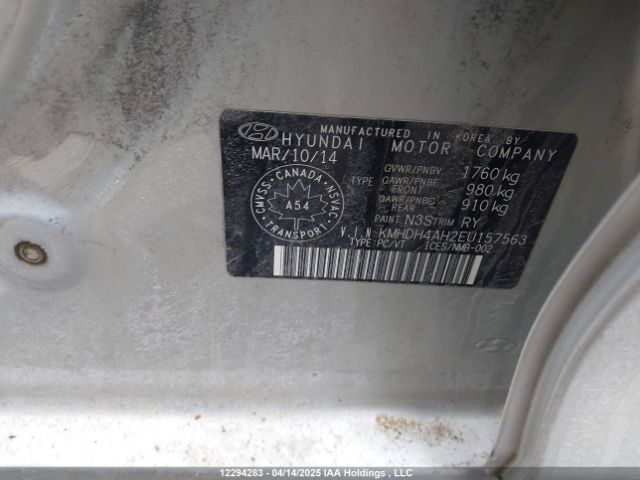 KMHDH4AH2EU157563 Hyundai Elantra Se/sport/limited