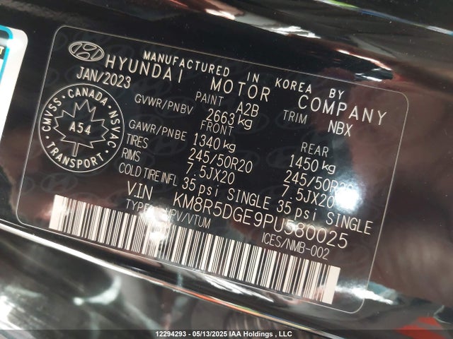 KM8R5DGE9PU580025 Hyundai gdi lambda ii