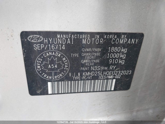 KMHD25LH0EU232023 Hyundai Elantra