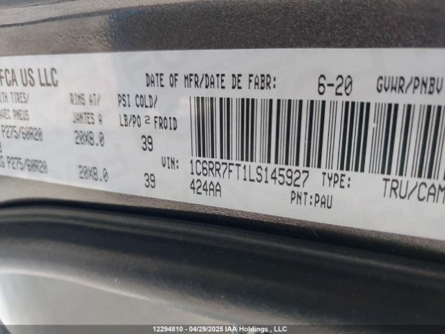 1C6RR7FT1LS145927 RAM 1500 Classic St