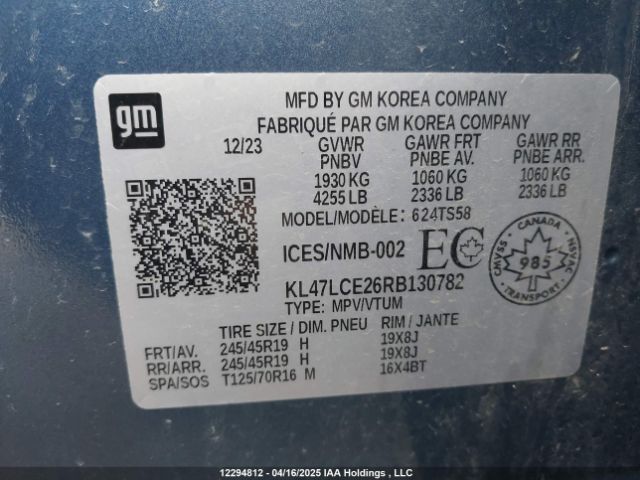 KL47LCE26RB130782 Buick lih