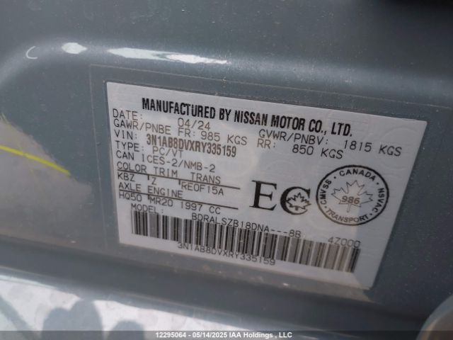 3N1AB8DVXRY335159 Nissan SENTRA SR