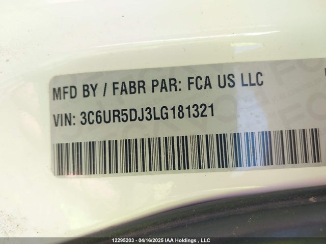 3C6UR5DJ3LG181321 RAM 2020