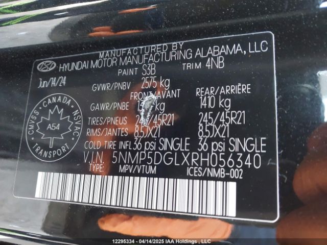 5NMP5DGLXRH056340 Hyundai t-gdi theta iii