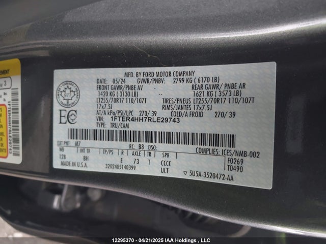 1FTER4HH7RLE29743 Ford 2024